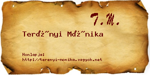 Terényi Mónika névjegykártya