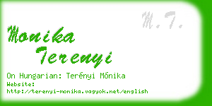 monika terenyi business card